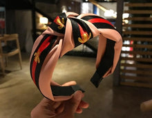 Load image into Gallery viewer, Women Ribbon Striped Headband Wide Knotted Hairband Ladies Hairband Women Hair Accessories Satin Headband Adults Hair Hoop Bees