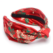 Load image into Gallery viewer, 2018 NEW Satin Silk Like Flower Embroidered Headband Front Knot Women Hair Accessories Hair Band