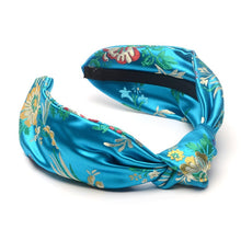 Load image into Gallery viewer, 2018 NEW Satin Silk Like Flower Embroidered Headband Front Knot Women Hair Accessories Hair Band