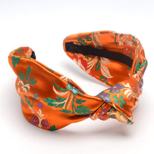 Load image into Gallery viewer, 2018 NEW Satin Silk Like Flower Embroidered Headband Front Knot Women Hair Accessories Hair Band