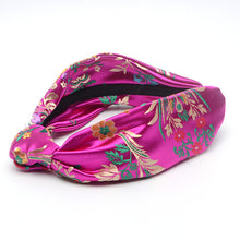 Load image into Gallery viewer, 2018 NEW Satin Silk Like Flower Embroidered Headband Front Knot Women Hair Accessories Hair Band