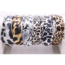 Load image into Gallery viewer, Bohemian  Leopard Pattern Satin Hairband Snake Animal Print Hairband  Knotted Headband customized Hair Accessories