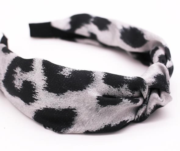 Bohemian  Leopard Pattern Satin Hairband Snake Animal Print Hairband  Knotted Headband customized Hair Accessories