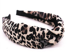 Load image into Gallery viewer, Bohemian  Leopard Pattern Satin Hairband Snake Animal Print Hairband  Knotted Headband customized Hair Accessories