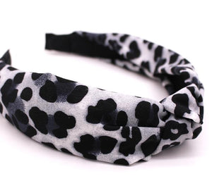 Bohemian  Leopard Pattern Satin Hairband Snake Animal Print Hairband  Knotted Headband customized Hair Accessories