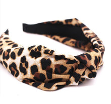 Load image into Gallery viewer, Bohemian  Leopard Pattern Satin Hairband Snake Animal Print Hairband  Knotted Headband customized Hair Accessories